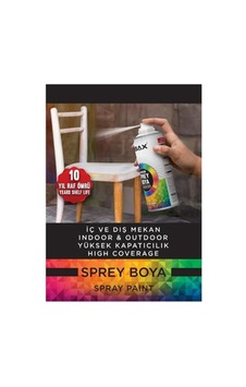 Sibax Akrilik Sprey Boya 400 Ml Parlak Renkli Hızlı Kuruyan Boya Metal, Ahşap, Cam, Plastik, D Sibax Akrilik Sprey Boya 400 Ml Parlak Renkli Hızlı Kuruyan Boya Metal, Ahşap, Cam, Plastik, D