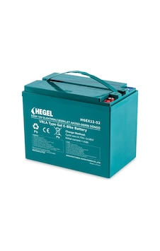 Hegel - İnges 12 Volt 52 Amper Evf Elektrikli Bisiklet Aküsü Agm - 12v 52ah Derin Döngü Batarya