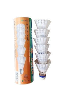 Yüksek Hız Sevenler İçin Pratik Kutusunda 6 Adet Mantar Kafa Deluxe Badminton Topu Yüksek Hız Sevenler İçin Pratik Kutusunda 6 Adet Mantar Kafa Deluxe Badminton Topu
