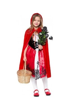 Kırmızı Başlıklı Kız Şapkalı Pelerin 90 Cm