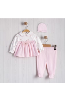 Lamato Baby Kelebek Baskılı İnci Aksesuarlı Bebe 2'li Kız Takım Pembe Lamato Baby Kelebek Baskılı İnci Aksesuarlı Bebe 2'li Kız Takım Pembe
