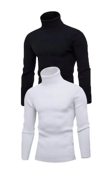 Modi 2 Adet Unisex Kaşkorse Boğazlı Full Likralı Fitilli Body Kazak Çok Renkli Modi 2 Adet Unisex Kaşkorse Boğazlı Full Likralı Fitilli Body Kazak Çok Renkli