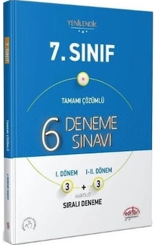 Editör Yayınları 7.sınıf 6 Deneme Sınavı Editör Yayınları 7.sınıf 6 Deneme Sınavı