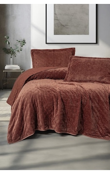 Cotton Box Softnest Çift Kişilik Yatak Örtüsü Boleta Kiremit Renkli