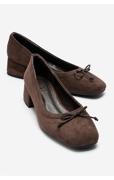 Luvi Shoes Gıpsy Kahverengi Süet Fiyonklu Kadın Topuklu Ayakkabı Luvi Shoes Gıpsy Kahverengi Süet Fiyonklu Kadın Topuklu Ayakkabı