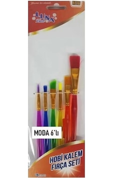 Mey İthalat Luna Moda Hobi Kalem Fırça Seti 6 Parça Mey İthalat Luna Moda Hobi Kalem Fırça Seti 6 Parça