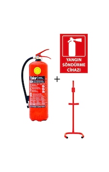 Çakır Yangın Tüpü 6 KG +Yangın Tüpü Levhası ve C Tipi Sehpa 3'lü Set Çakır Yangın Tüpü 6 KG +Yangın Tüpü Levhası ve C Tipi Sehpa 3'lü Set