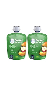 Gerber Organik Elmalı ve Muzlu Armut Püresi 2 x 90 G Gerber Organik Elmalı ve Muzlu Armut Püresi 2 x 90 G