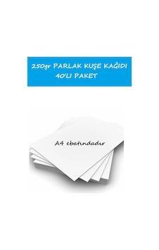 A4 250 Gr Parlak Kuşe Kağıdı 40'lı Paket