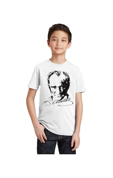 Tshirthane Atatürk Portre Baskılı Çocuk Tshirt 001 Tshirthane Atatürk Portre Baskılı Çocuk Tshirt 001