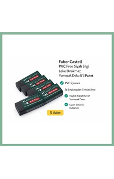 Bşkvirgo No:30 Pvc Free Siyah Silgi 5 Adet Leke Bırakmaz Yumuşak Doku Bsk2026 Bşkvirgo No:30 Pvc Free Siyah Silgi 5 Adet Leke Bırakmaz Yumuşak Doku Bsk2026