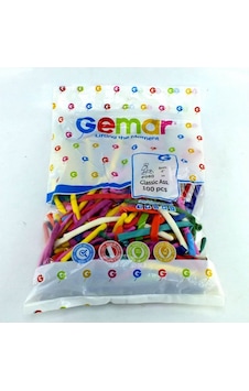 Gemar - 100 Adet Renkli Sosis Balon Gemar - 100 Adet Renkli Sosis Balon