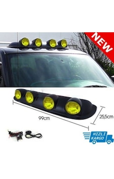 Off Road Sis Farı Tavan Sis Lambası 4 Lü Sarı
