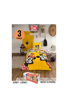 Mickey Mouse Nevresim Takımı Turuncu