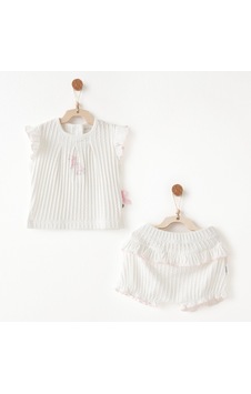 Andywawa Kız Bebek Takım 2 Parça Set Anw-ac26508 Ekru Andywawa Kız Bebek Takım 2 Parça Set Anw-ac26508 Ekru