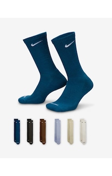 Nike Everyday Plus Destekli Antrenman Crew Çorapları 6 Çift Sx6897-970 Cok Renklı Nike Everyday Plus Destekli Antrenman Crew Çorapları 6 Çift Sx6897-970 Cok Renklı