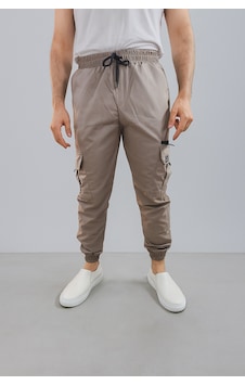 Yxc Trend Maker Fermuarlı Paraşüt Pantolon Vizon Yxc Trend Maker Fermuarlı Paraşüt Pantolon Vizon