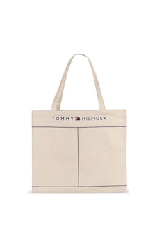 Tommy Hilfiger Tommy Hılfıger Bez Çanta Beyaz Tommy Hilfiger Tommy Hılfıger Bez Çanta Beyaz