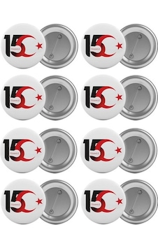 15 Temmuz Çanta Rozeti Seti 8 Adet En Büyük Boy 5.8Cm Iğneli Broş 15 Temmuz Çanta Rozeti Seti 8 Adet En Büyük Boy 5.8Cm Iğneli Broş