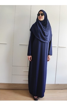 Tek Parça Namaz Elbisesi (Lacivert) Lacivert Tek Parça Namaz Elbisesi (Lacivert) Lacivert