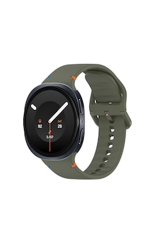 Novstrap Samsung Galaxy Watch 9 40mm 44mm İle Uyumlu Kordon Dikişli Silikon Kayış Tam Uyumlu Pimli