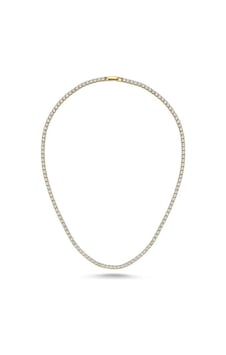 3mm 14k Rengi Su Yolu Kolye Beyaz 3mm 14k Rengi Su Yolu Kolye Beyaz