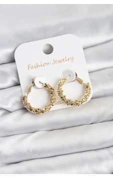 Pirinç Gold Renk Küçük Tırtıklı Halka Model Kadın Küpe 5886 Çok Renkli Pirinç Gold Renk Küçük Tırtıklı Halka Model Kadın Küpe 5886 Çok Renkli