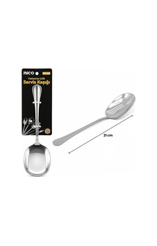 Metal Servis Kaşığı - 21 Cm - Krom Renk Sarı Metal Servis Kaşığı - 21 Cm - Krom Renk Sarı