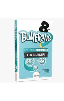Günay 8. Sınıf Bumerang Fen Bilimleri Haftalık Denemeler Günay 8. Sınıf Bumerang Fen Bilimleri Haftalık Denemeler