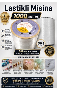 Esnek Misina 0.8 Mm 1000 Metre Büyük Boy Şeffaf Misina Esnek Misina 0.8 Mm 1000 Metre Büyük Boy Şeffaf Misina