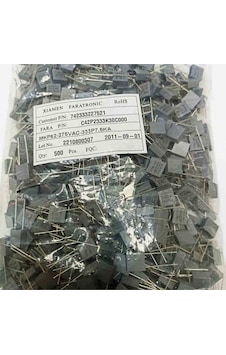 C42p2333k30c000 33nf 275ac 7.5mm Xıamen Polyester Kondansatör 100 Adet C42p2333k30c000 33nf 275ac 7.5mm Xıamen Polyester Kondansatör 100 Adet