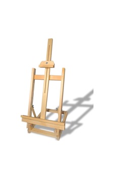 Dsh Doğal Seramik Hamuru Masaüstü Şövale Ayarlı Ahşap Resim Şövalesi Ressam Sehpası 70cm