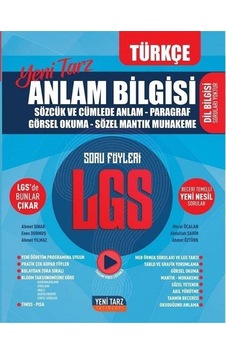 2022 8.Sınıf LGS Anlam Bilgisi Soru Föyleri- Yeni Tarz Yayınları