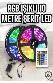 Yeni Nesil Rgb Işıklı 10metre Şerit Led Kumandalı Kullanım