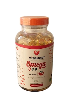 Vitamost Omega 3-6-9 Yumuşak Kapsül 200 Lük Vitamost Omega 3-6-9 Yumuşak Kapsül 200 Lük