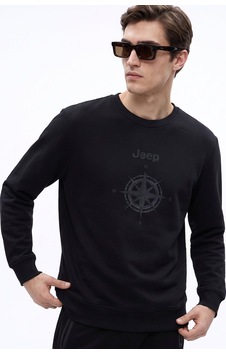 Jeep J6wm-swt7376 Siyah Erkek Bisiklet Yaka Baskılı Relaxed Fit Sweatshirt Jeep J6wm-swt7376 Siyah Erkek Bisiklet Yaka Baskılı Relaxed Fit Sweatshirt