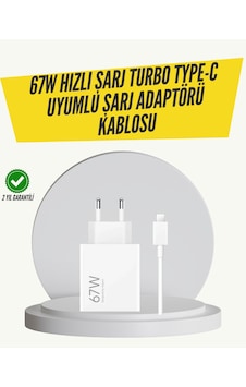 67w Turbo Hızlı Şarj Adaptörü Ve Type-c Kablo Güvenli Şarj Teknolojisi 03361724