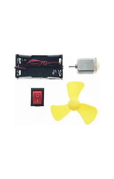 Hobi Motor Deney Seti Dc Motor. Anahtar. Pil Yatağı. Pervane Set