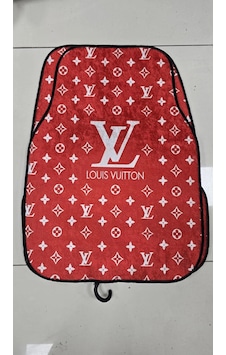 Lv Kırmızı Beyaz Desenli Desen Kaymaz Taban Dekoratif Oto Halı Paspas Üniversal Yıkanabilir Her Arac Lv Kırmızı Beyaz Desenli Desen Kaymaz Taban Dekoratif Oto Halı Paspas Üniversal Yıkanabilir Her Arac