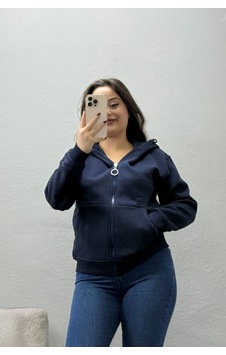 Belendir Kadın 3 İplik Kompakt Şardonlu Kapüşonlu Sweatshirt Lacivert Belendir Kadın 3 İplik Kompakt Şardonlu Kapüşonlu Sweatshirt Lacivert
