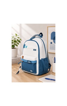 Unisex Ortaokul Lise Okul Sırt Çantası 16 İnç Laptop Bölmeli Soft Kumaş Hafif Mavi Unisex Ortaokul Lise Okul Sırt Çantası 16 İnç Laptop Bölmeli Soft Kumaş Hafif Mavi