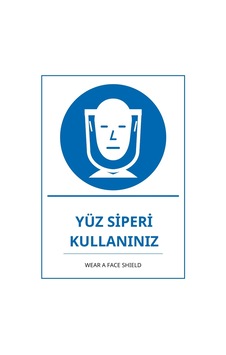 Hastane Yüz Siperi Kullanınız Pvc Isg Levha 35x50cm Hastane Yüz Siperi Kullanınız Pvc Isg Levha 35x50cm