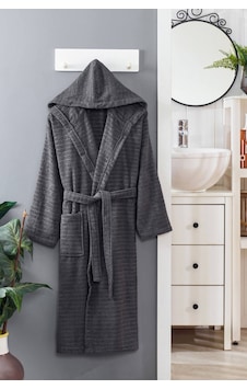 Kapüşonlu Unisex Banyo Bornozu %100 Soft Pamuklu 001 Kapüşonlu Unisex Banyo Bornozu %100 Soft Pamuklu 001
