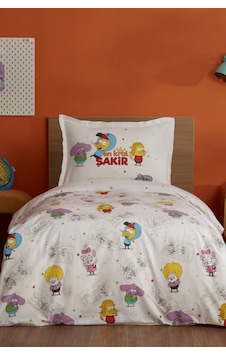 Karaca Home X Kral Şakir En Kral Şakir Tek Kişilik Nevresim Takımı Beyaz