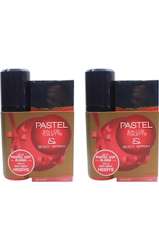 Pastel Kadın Parfüm EDT 2 x 50 ML + Sprey Deodorant 2 x 125 ML Pastel Kadın Parfüm EDT 2 x 50 ML + Sprey Deodorant 2 x 125 ML