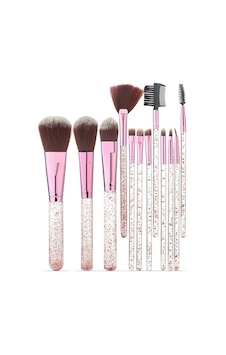 Yarıccı Cosmetics Makyaj Fırça Seti Simli 12'li