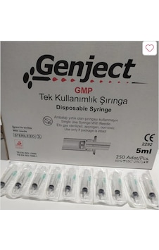 Genject 5 cc Yeşil Enjektör 250 Adet Genject 5 cc Yeşil Enjektör 250 Adet