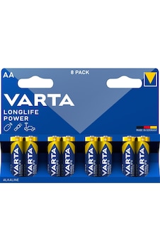 Varta Longlife Power AA  Alkalin Kalem Pil, LR6, 1,5V, 8'li Paket