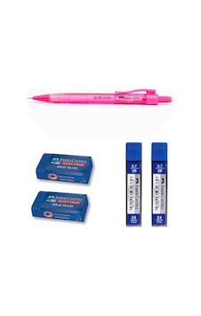 Tri Click Versatil Kalem 0.7 Mm Pembe + 2 Adet Sınav Silgisi + 2 Adet Uç Seti Pembe Tri Click Versatil Kalem 0.7 Mm Pembe + 2 Adet Sınav Silgisi + 2 Adet Uç Seti Pembe