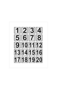 Metal Kapı,masa,dolap Numarası 4cmx4cm 20 Adet (1…20) Gümüş Renk Metal Metal Kapı,masa,dolap Numarası 4cmx4cm 20 Adet (1…20) Gümüş Renk Metal